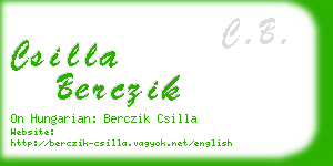 csilla berczik business card